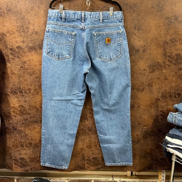 Carhartt 36x30 Mens  Blue Denim Jeans 100% cotton - Picture 2 of 6